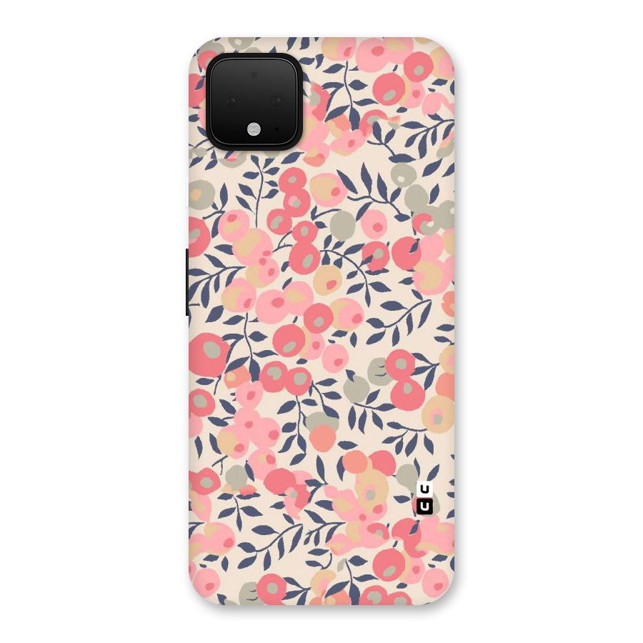 Pink Leaf Pattern Back Case for Google Pixel 4 XL