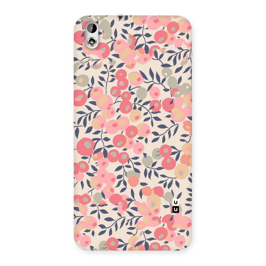 Pink Leaf Pattern Back Case for HTC Desire 816g
