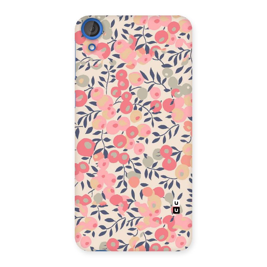 Pink Leaf Pattern Back Case for HTC Desire 820