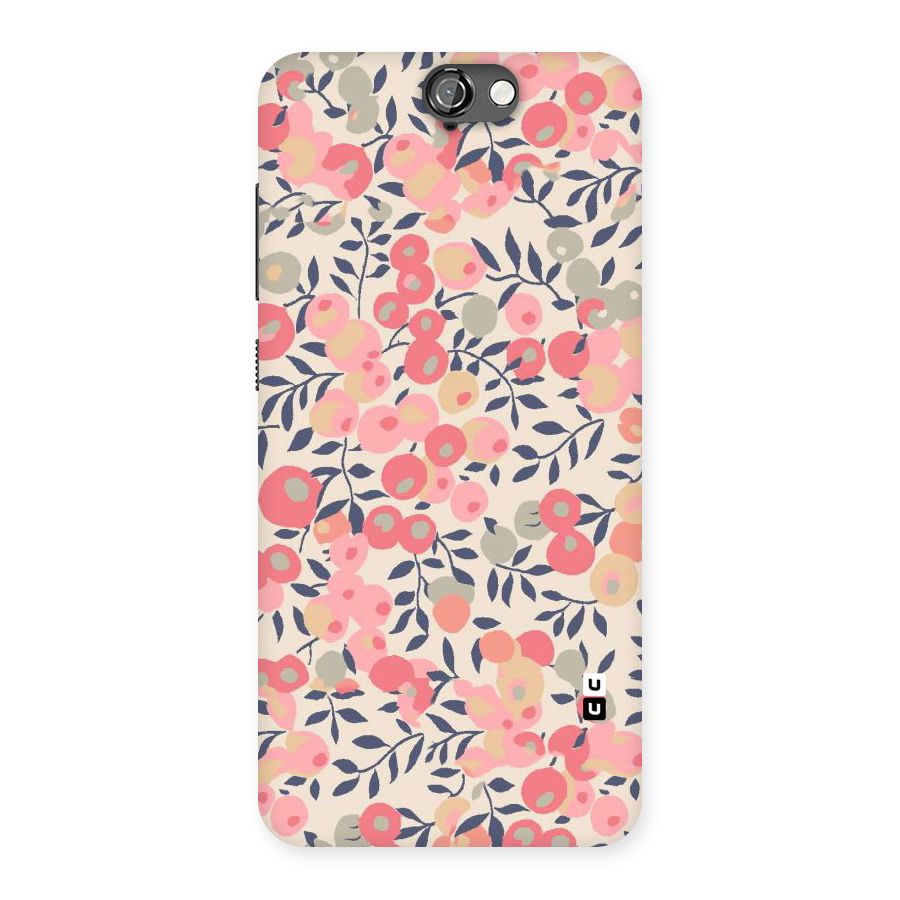 Pink Leaf Pattern Back Case for HTC One A9