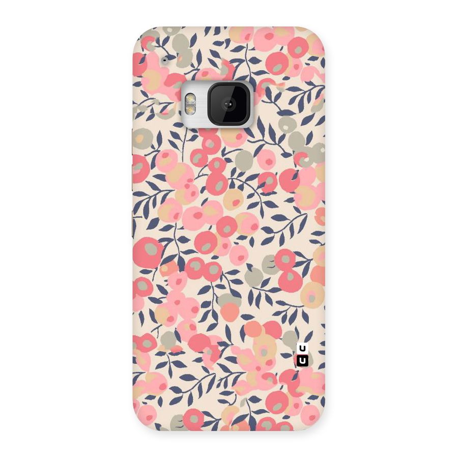 Pink Leaf Pattern Back Case for HTC One M9