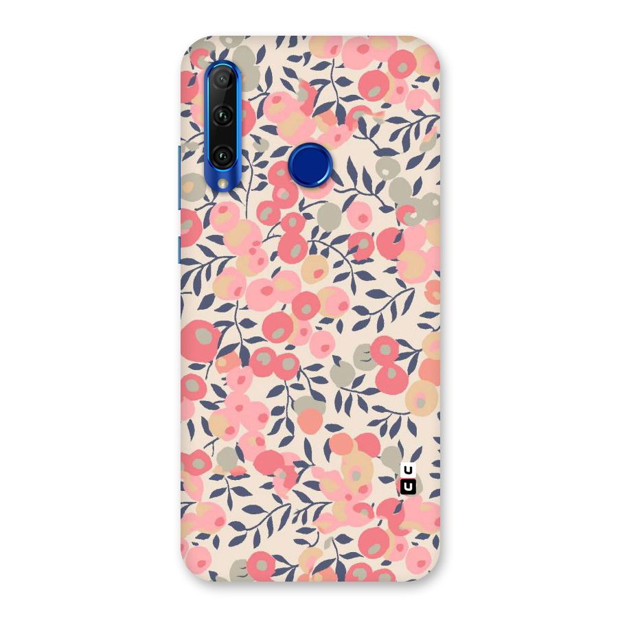 Pink Leaf Pattern Back Case for Honor 20i