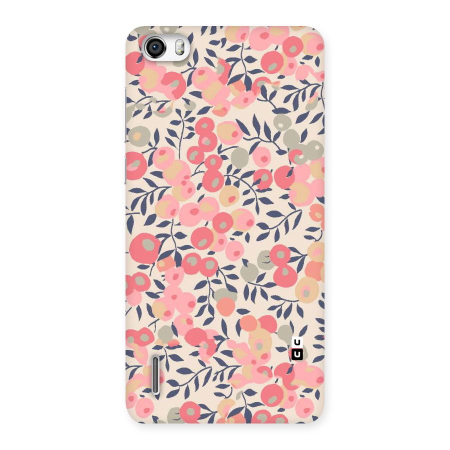 Pink Leaf Pattern Back Case for Honor 6