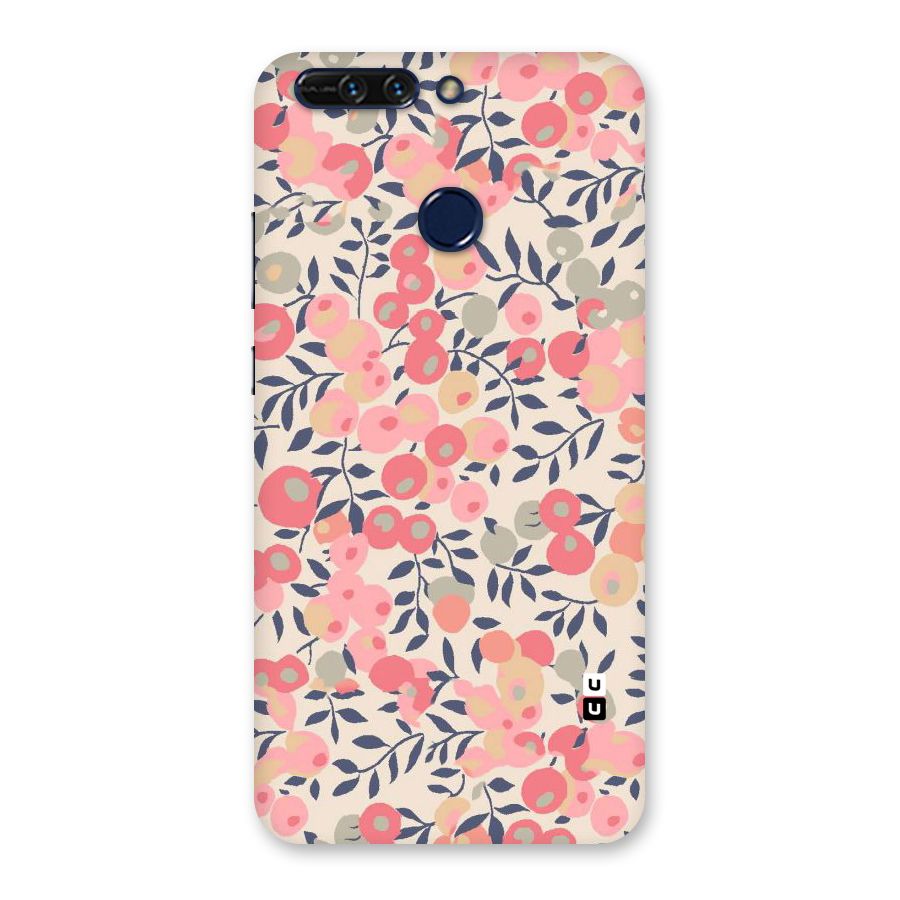 Pink Leaf Pattern Back Case for Honor 8 Pro