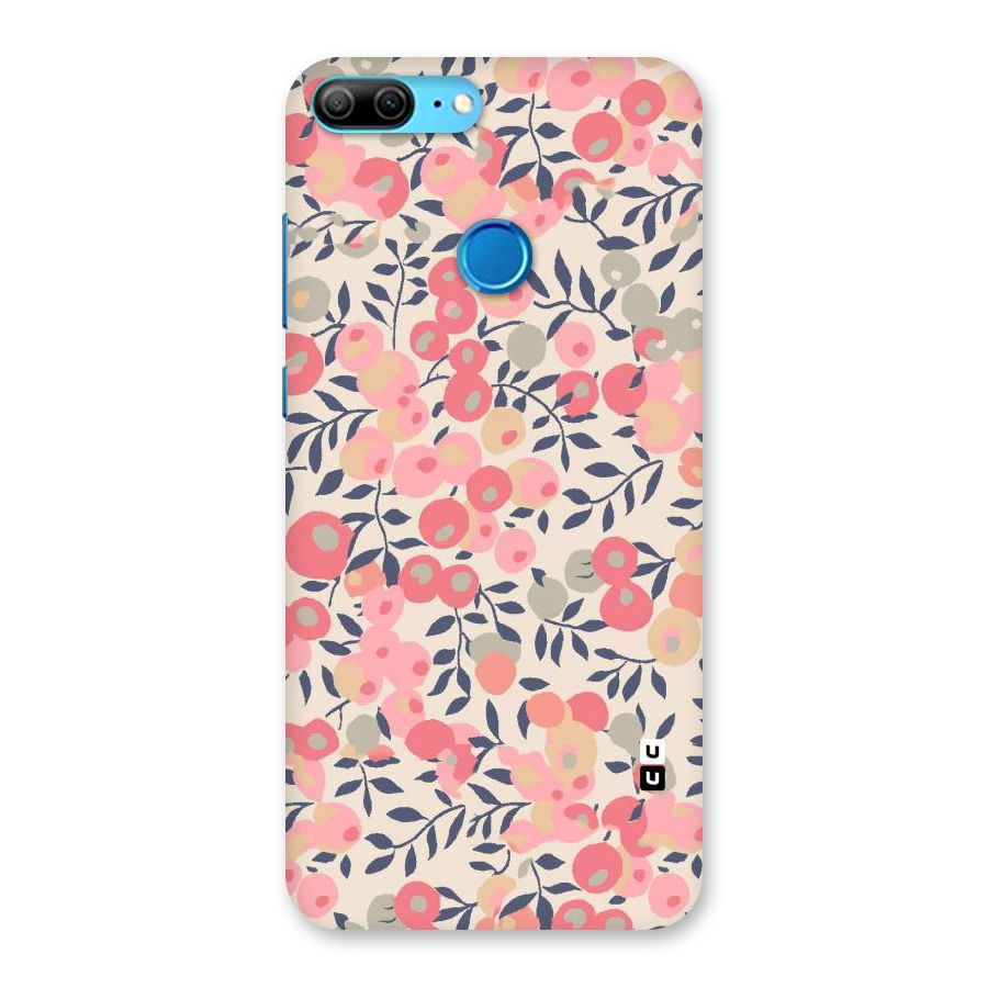Pink Leaf Pattern Back Case for Honor 9 Lite