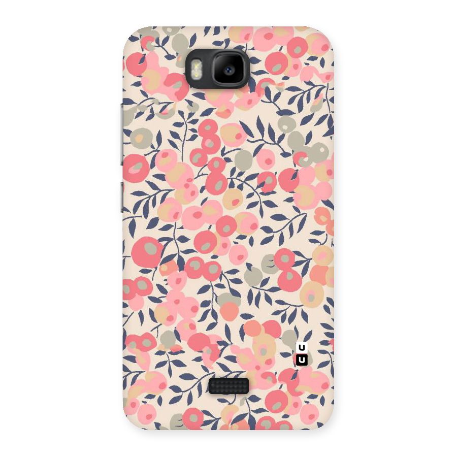 Pink Leaf Pattern Back Case for Honor Bee