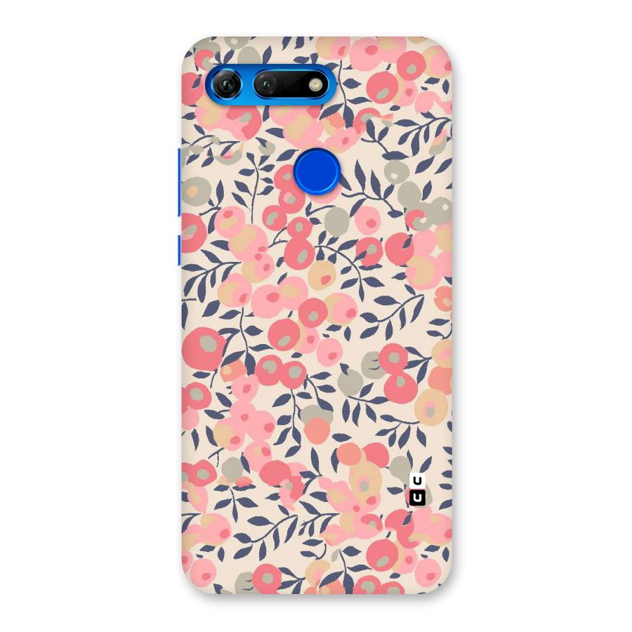 Pink Leaf Pattern Back Case for Honor View 20