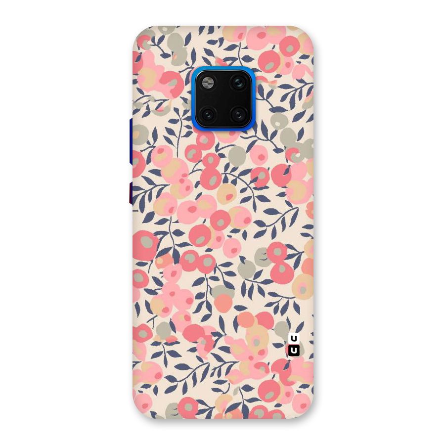 Pink Leaf Pattern Back Case for Huawei Mate 20 Pro
