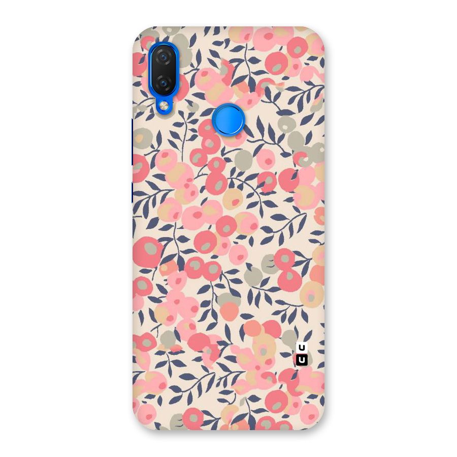 Pink Leaf Pattern Back Case for Huawei P Smart+
