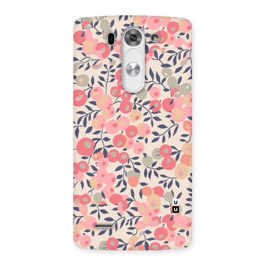 Pink Leaf Pattern Back Case for LG G3 Mini