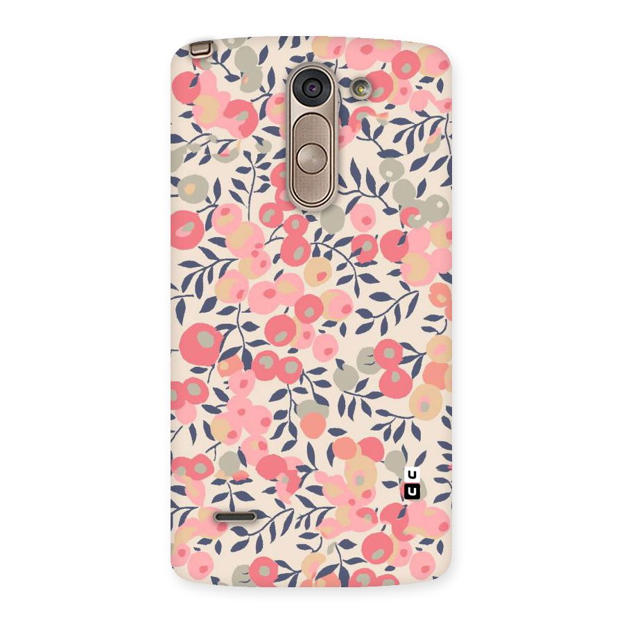Pink Leaf Pattern Back Case for LG G3 Stylus