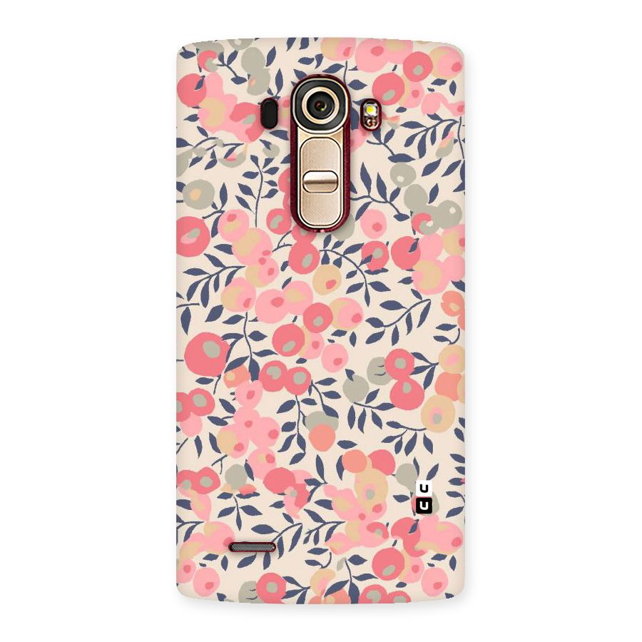 Pink Leaf Pattern Back Case for LG G4