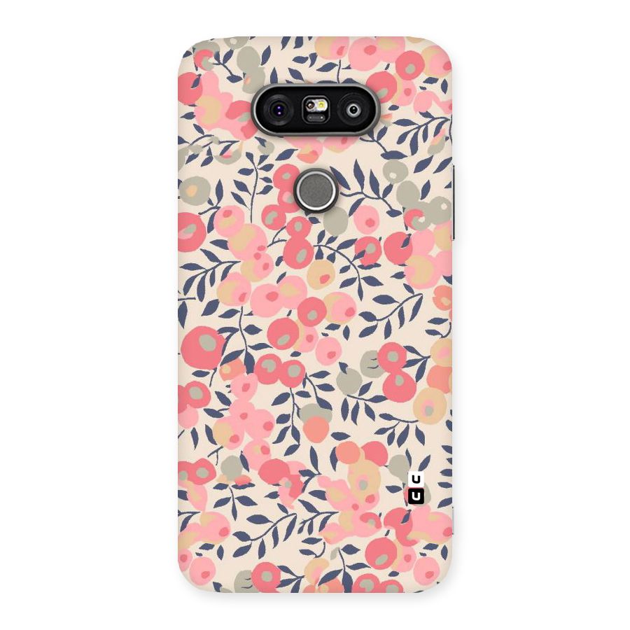 Pink Leaf Pattern Back Case for LG G5