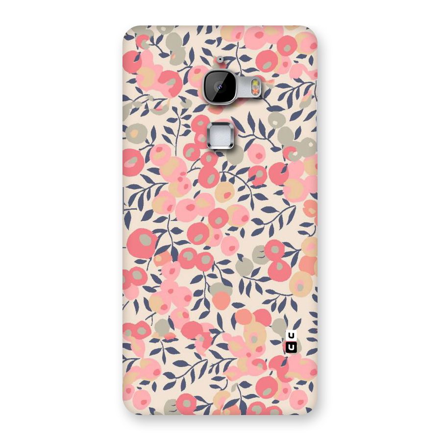 Pink Leaf Pattern Back Case for LeTv Le Max