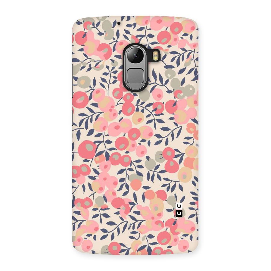 Pink Leaf Pattern Back Case for Lenovo K4 Note