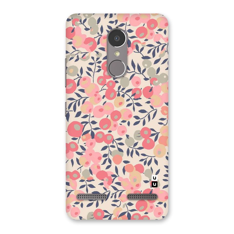 Pink Leaf Pattern Back Case for Lenovo K6