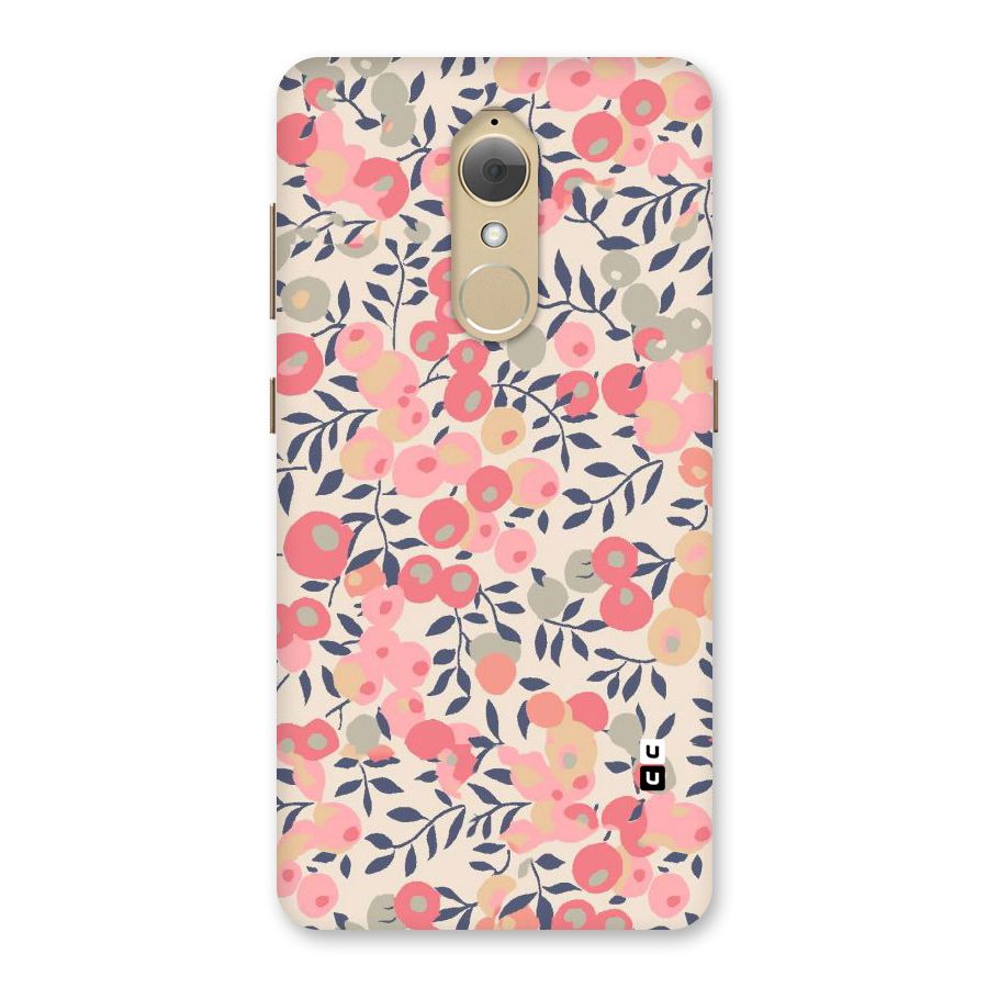 Pink Leaf Pattern Back Case for Lenovo K8