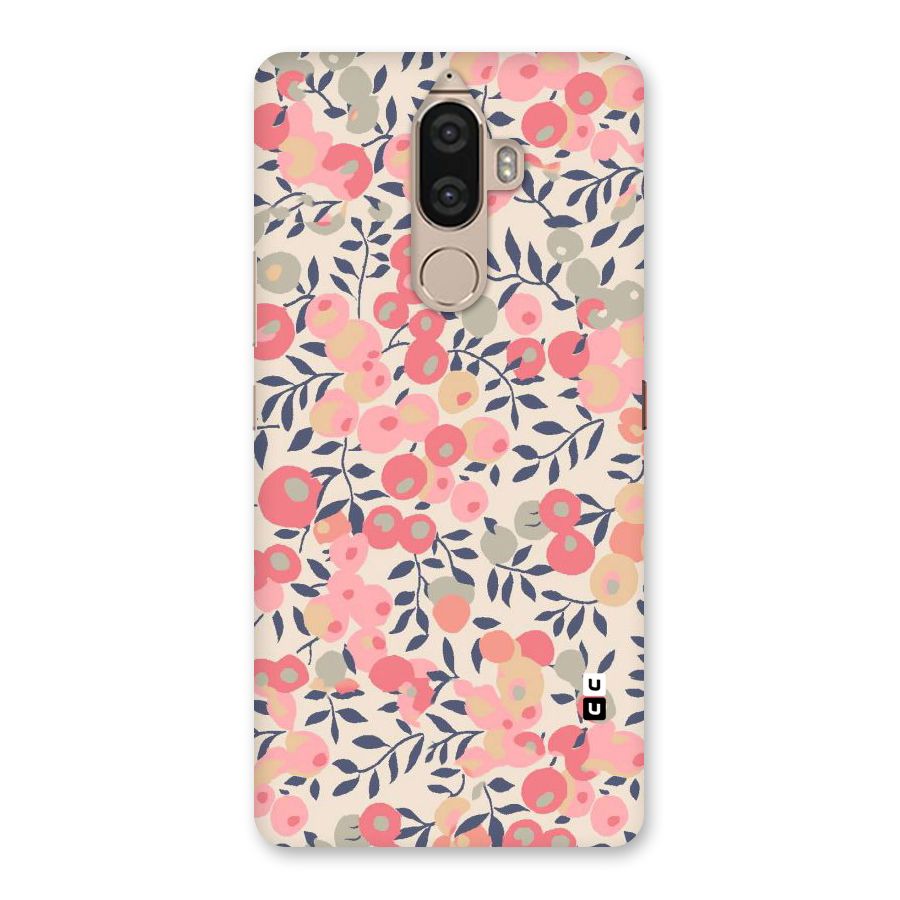 Pink Leaf Pattern Back Case for Lenovo K8 Note