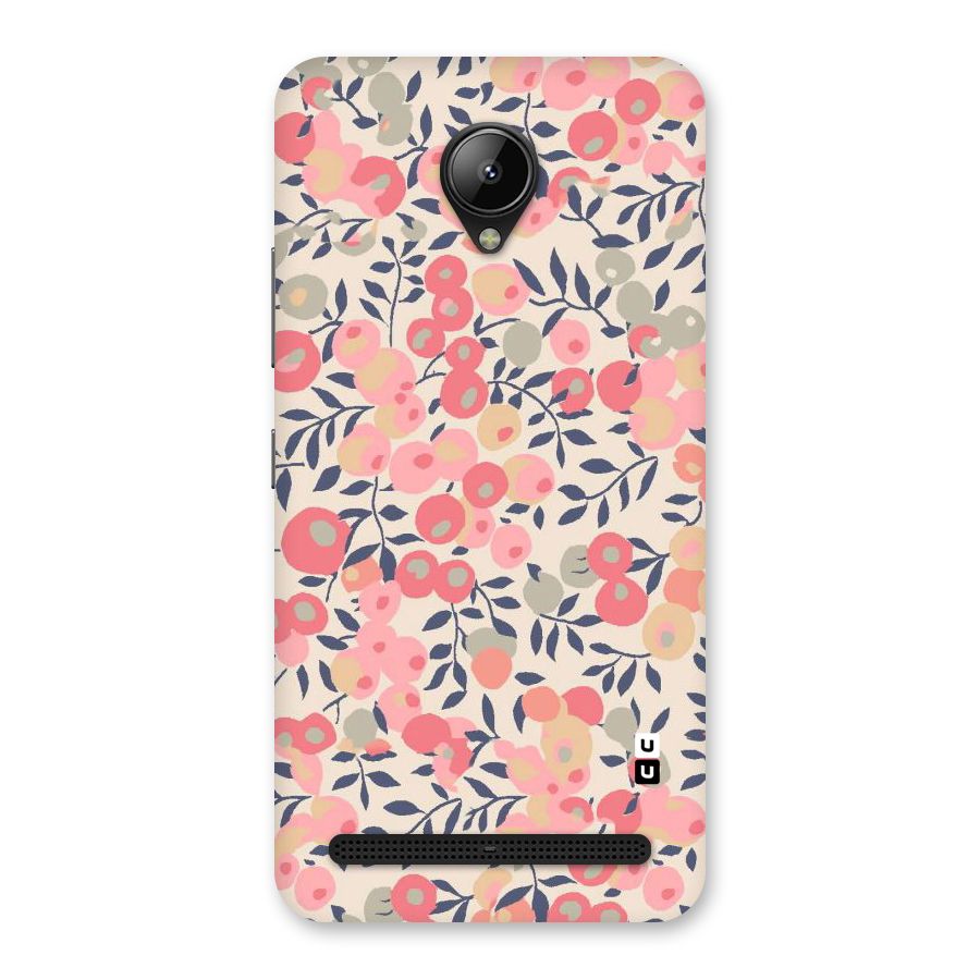 Pink Leaf Pattern Back Case for Lenovo C2