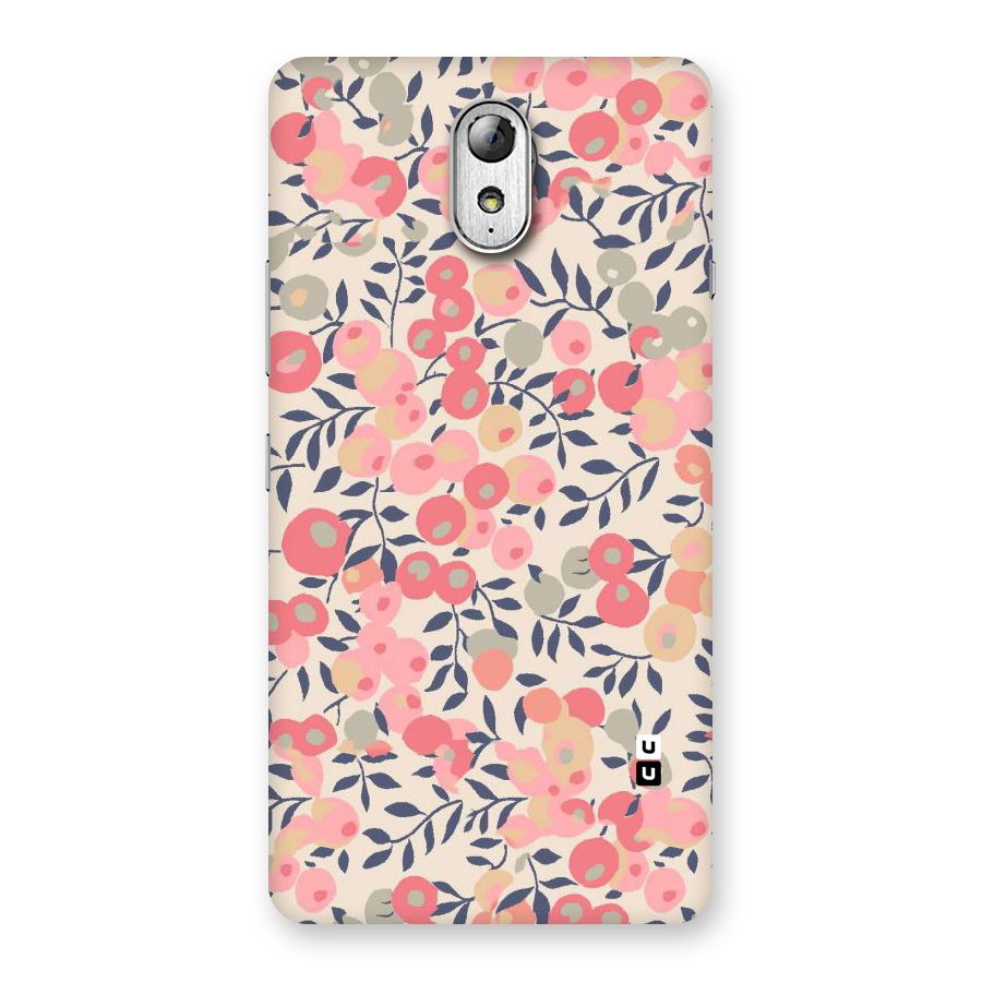 Pink Leaf Pattern Back Case for Lenovo Vibe P1M
