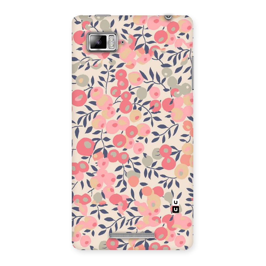 Pink Leaf Pattern Back Case for Lenovo Vibe Z K910