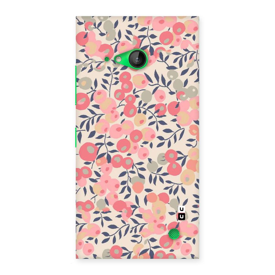 Pink Leaf Pattern Back Case for Lumia 730