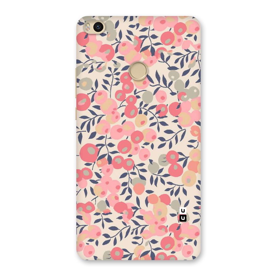 Pink Leaf Pattern Back Case for Mi Max 2