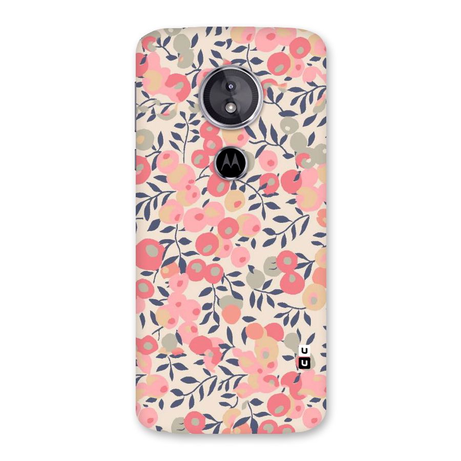 Pink Leaf Pattern Back Case for Moto E5