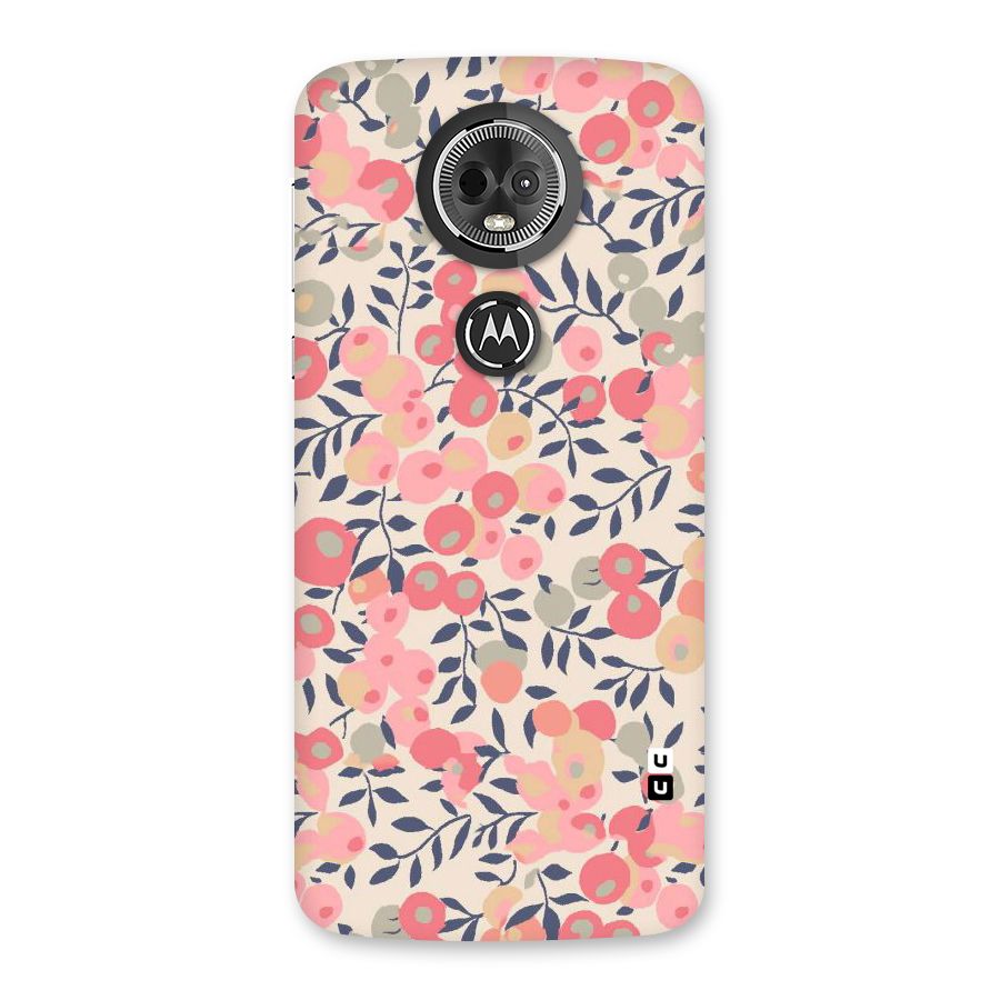 Pink Leaf Pattern Back Case for Moto E5 Plus