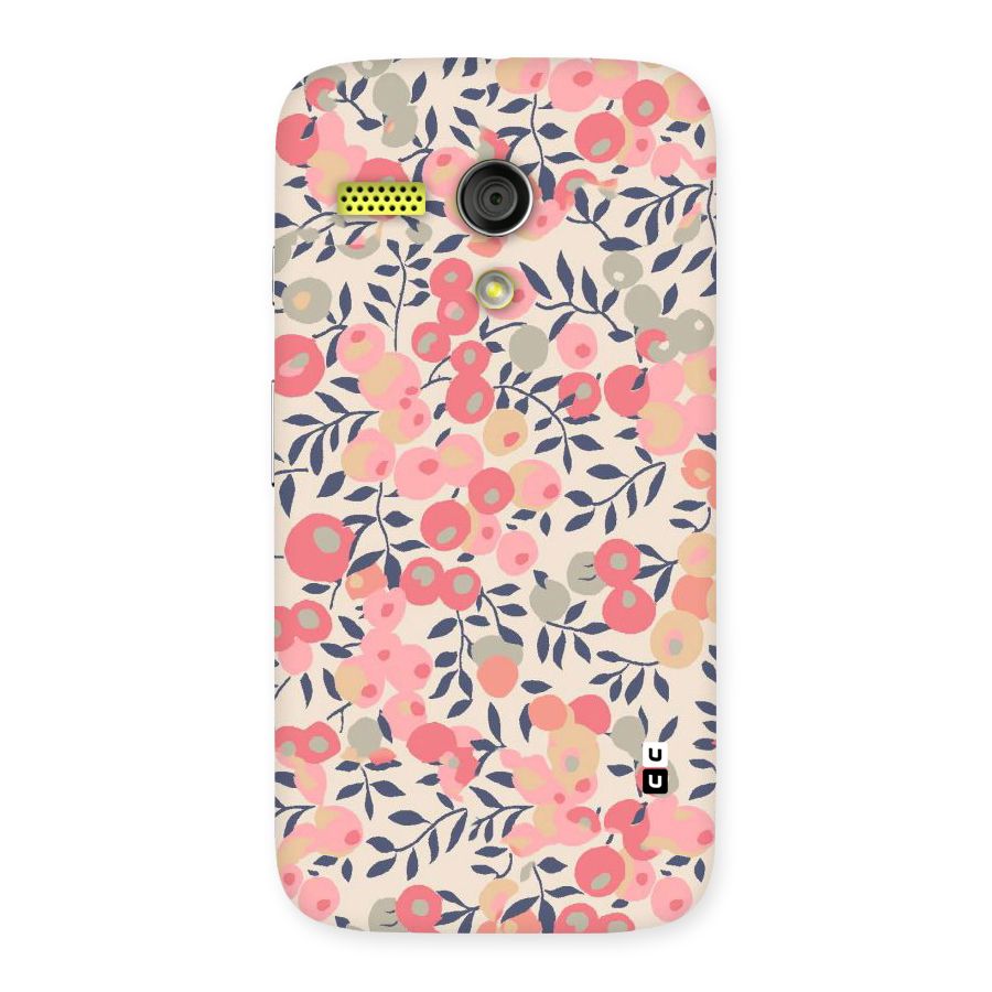 Pink Leaf Pattern Back Case for Moto G