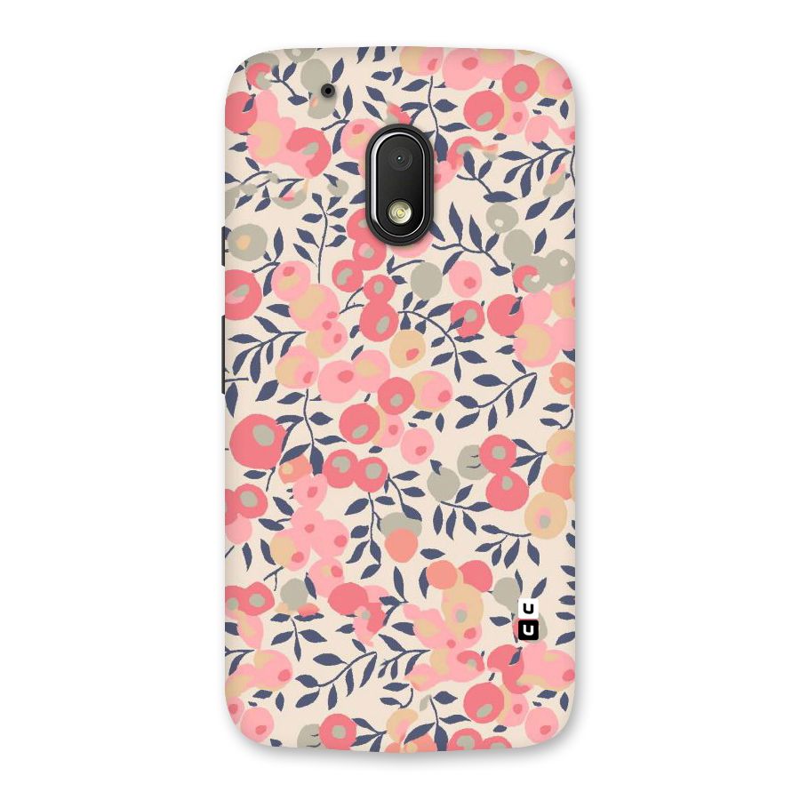 Pink Leaf Pattern Back Case for Moto G4 Play