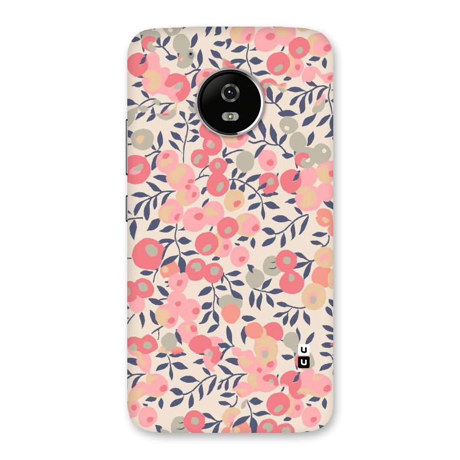 Pink Leaf Pattern Back Case for Moto G5