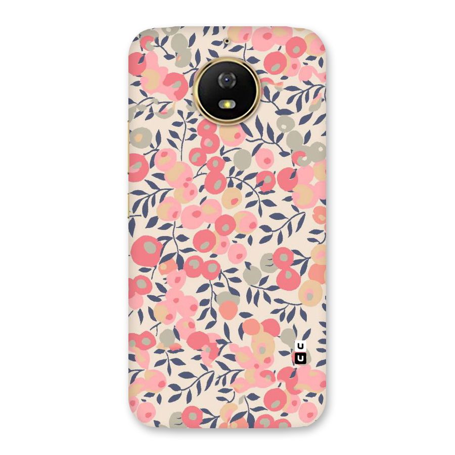 Pink Leaf Pattern Back Case for Moto G5s