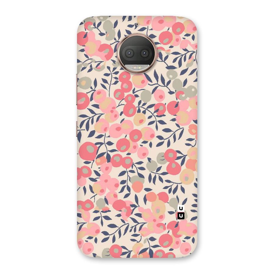 Pink Leaf Pattern Back Case for Moto G5s Plus