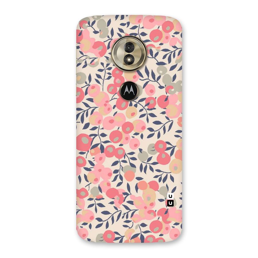Pink Leaf Pattern Back Case for Moto G6 Play