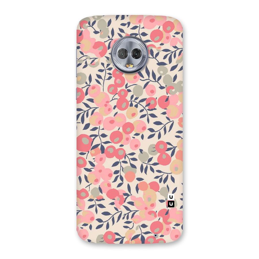 Pink Leaf Pattern Back Case for Moto G6 Plus