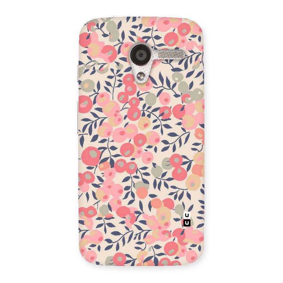 Pink Leaf Pattern Back Case for Moto X
