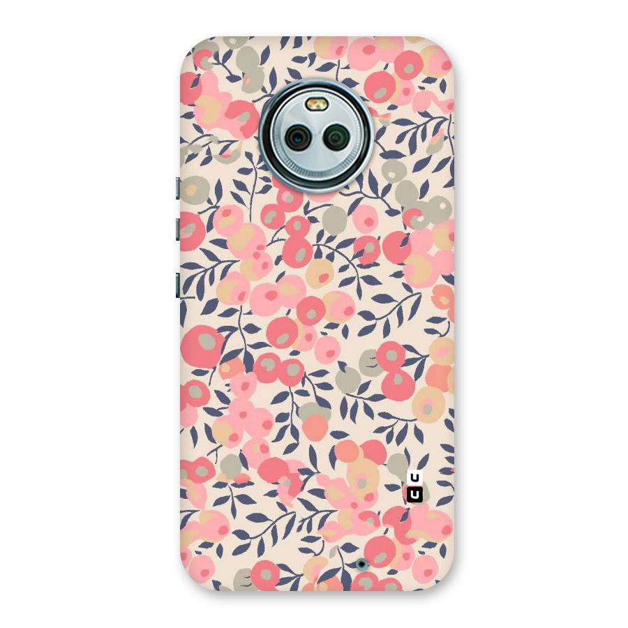 Pink Leaf Pattern Back Case for Moto X4