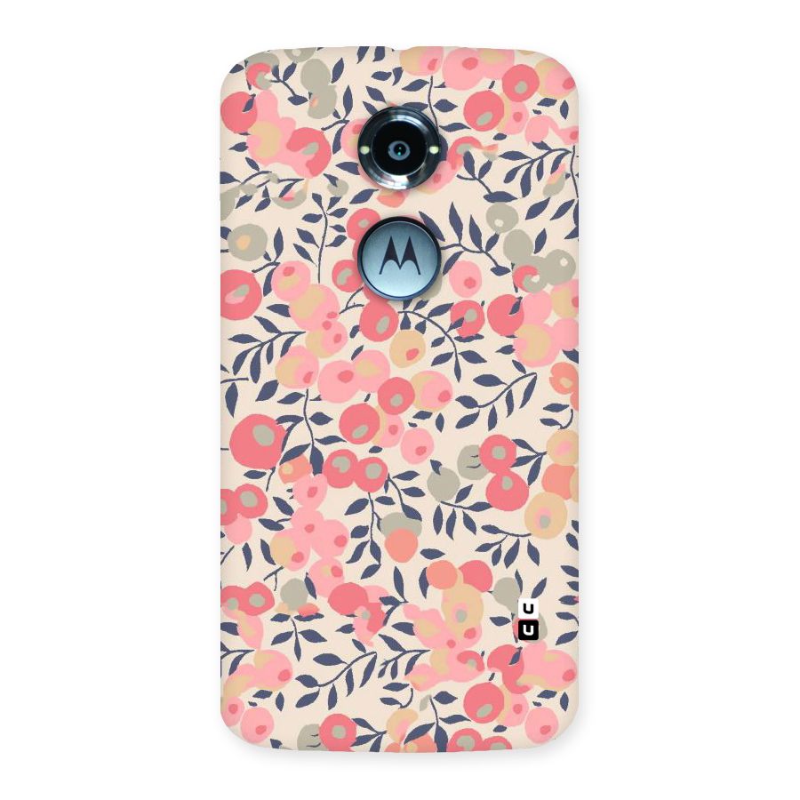 Pink Leaf Pattern Back Case for Moto X 2nd Gen