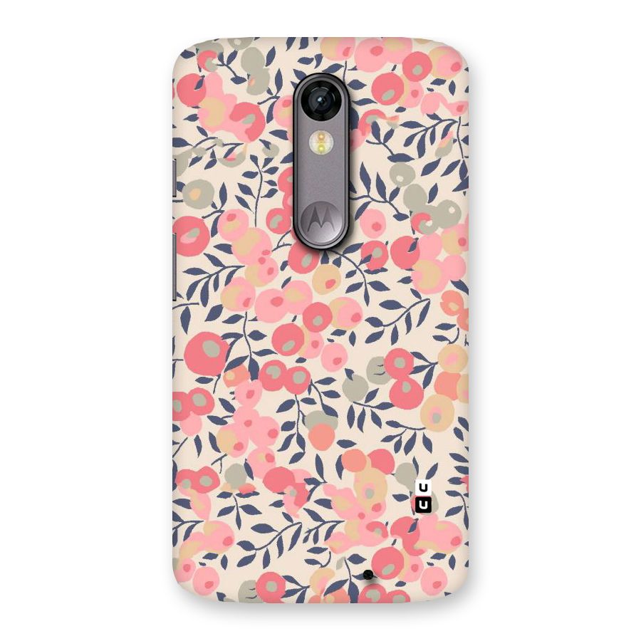 Pink Leaf Pattern Back Case for Moto X Force