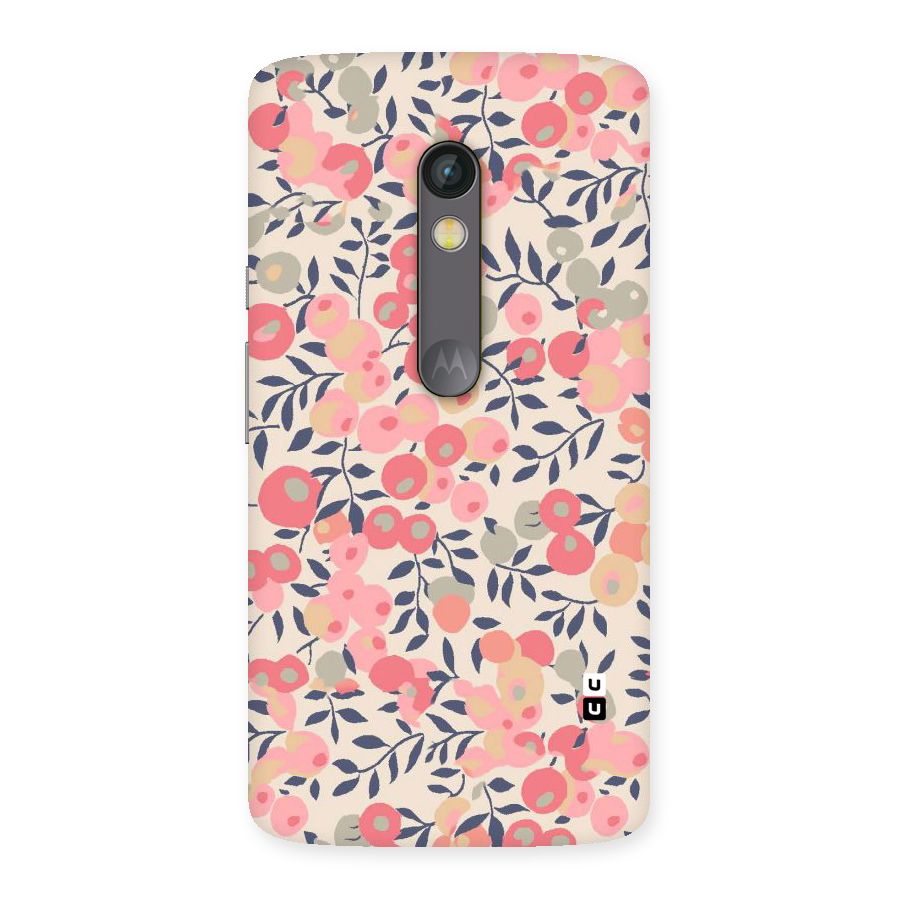 Pink Leaf Pattern Back Case for Moto X Play
