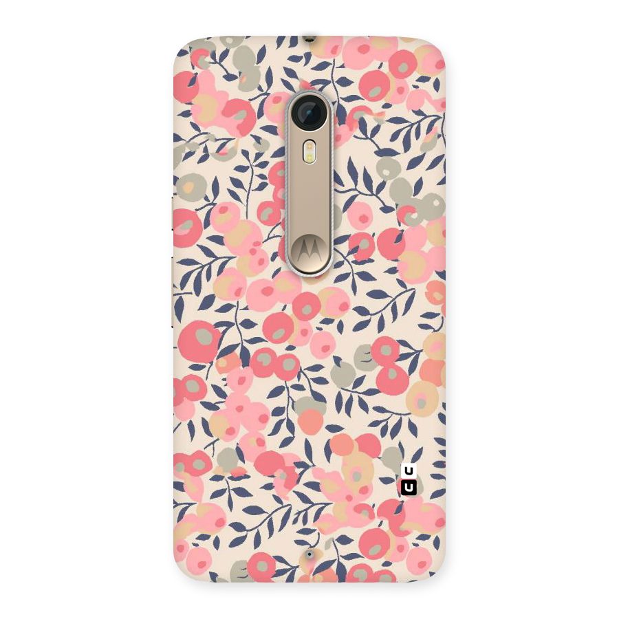 Pink Leaf Pattern Back Case for Motorola Moto X Style