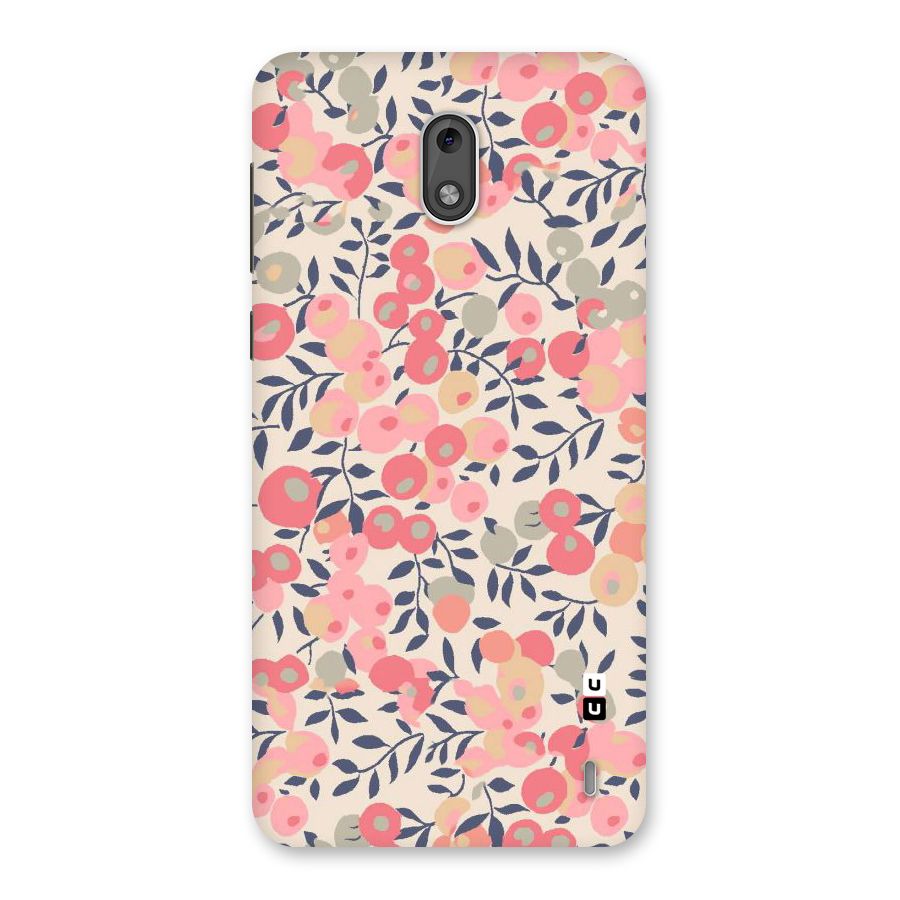 Pink Leaf Pattern Back Case for Nokia 2