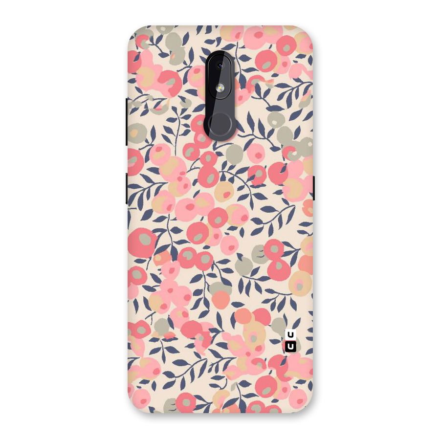 Pink Leaf Pattern Back Case for Nokia 3.2