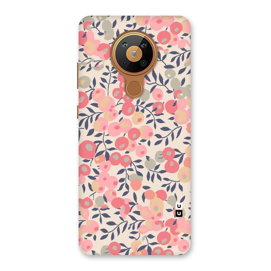 Pink Leaf Pattern Back Case for Nokia 5.3