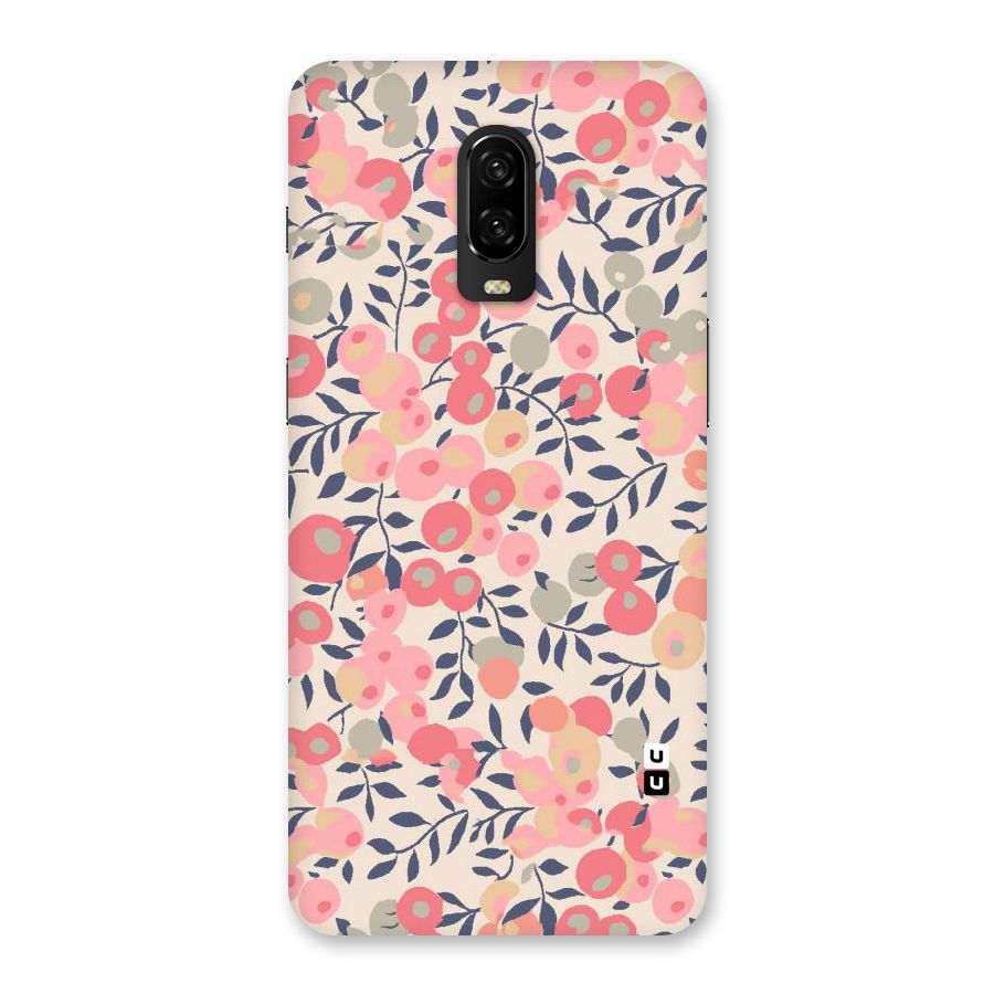 Pink Leaf Pattern Back Case for OnePlus 6T