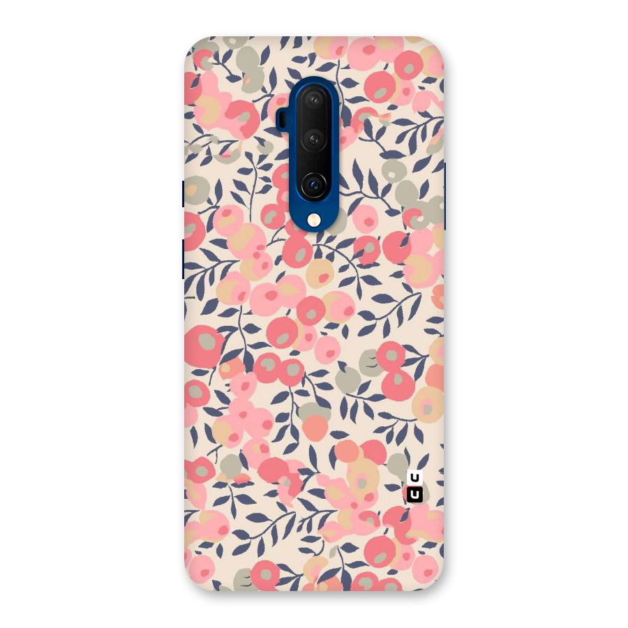 Pink Leaf Pattern Back Case for OnePlus 7T Pro