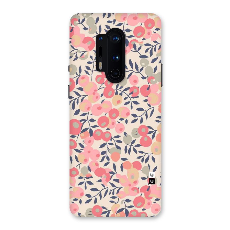 Pink Leaf Pattern Back Case for OnePlus 8 Pro