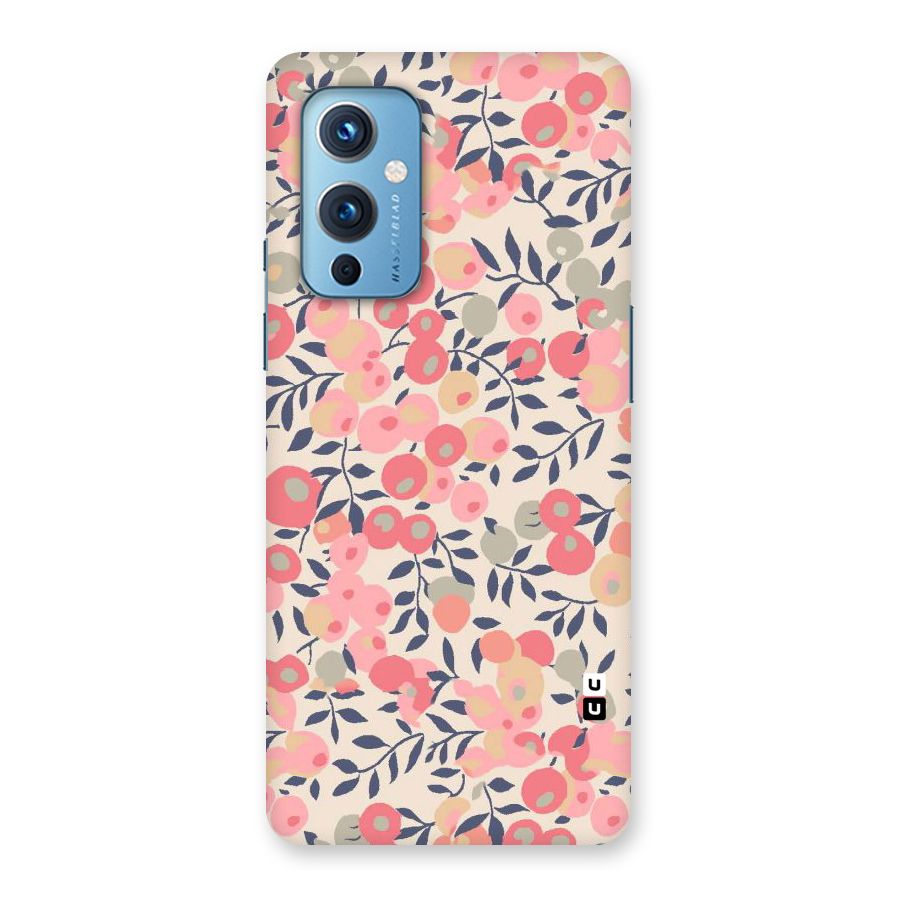 Pink Leaf Pattern Back Case for OnePlus 9