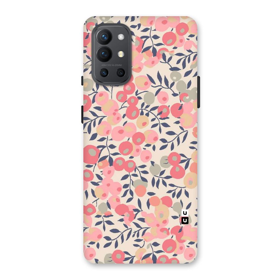 Pink Leaf Pattern Back Case for OnePlus 9R